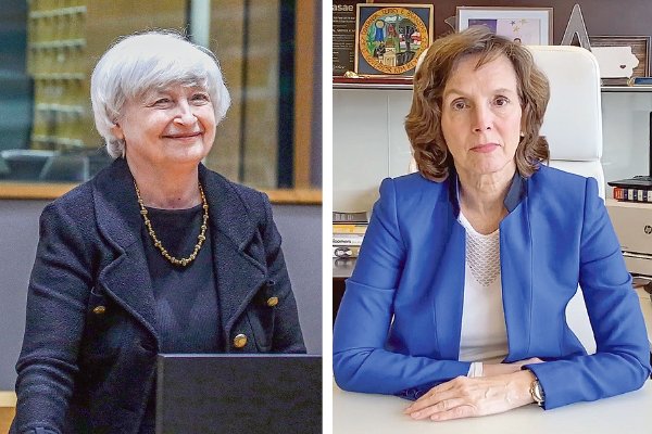 Janet Yellen Secretaria del Tesoro de Estados Unidos. Susan Neely Presidenta de la ACLI.