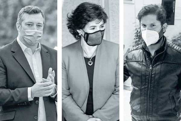 Sebastián Sichel candidato Chile Podemos +. Yasna Provoste candidata Unidad Constituyente. Gabriel Boric candidato Apruebo Dignidad.