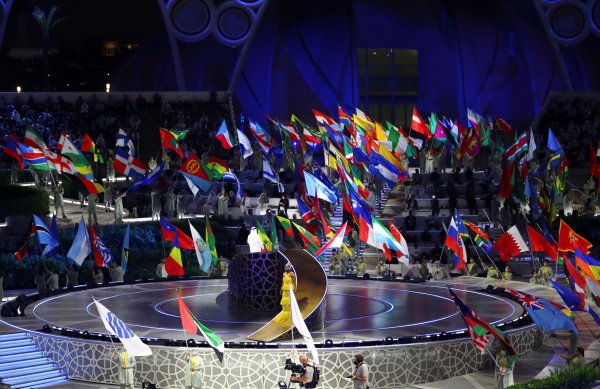 Banderas de los diferentes países participantes. Foto Reuters.