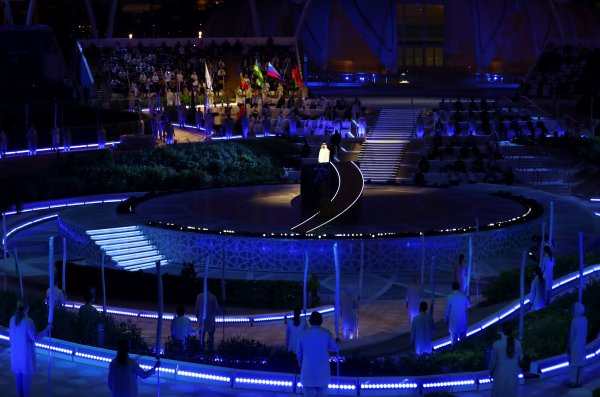 Ceremonia de inauguración de la Expo Dubái 2020. Foto Reuters.