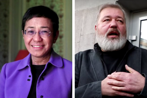 <p>Nobel de la Paz para periodistas filipina Maria Ressa y ruso Dmitry Muratov</p>