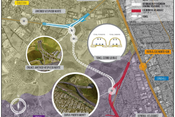 MOP y Abertis logran acuerdo para desarrollar túnel en Quilicura: obras se iniciarán en el primer semestre 2022
