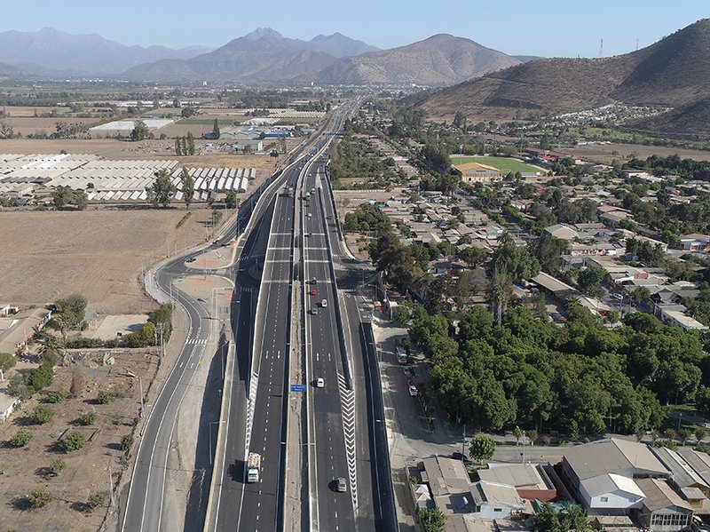 <p>Vista de la concesión vial Ruta Nogales-Puchuncaví. Crédito: MOP</p>