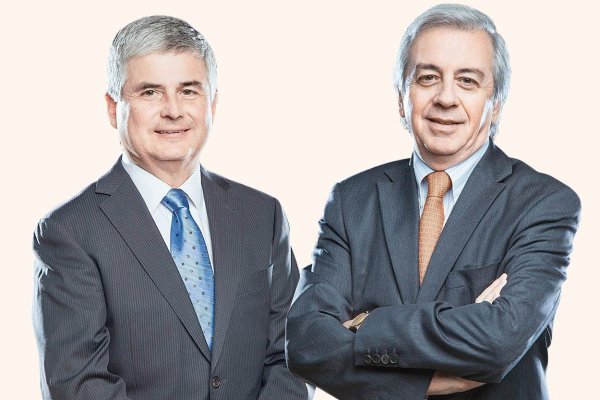 Octavio Araneda y Juan Benavides, presidente ejecutivo y líder del directorio de Codelco, respectivamente.