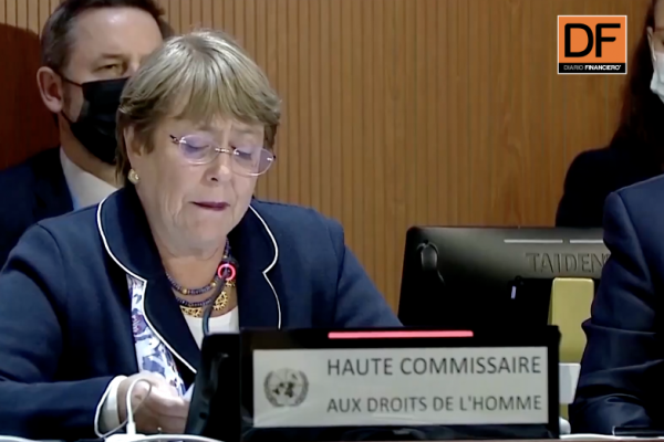 <p>Ahora en DF | Bachelet denuncia destrucción de pueblo ucraniano tras ataques rusos</p>