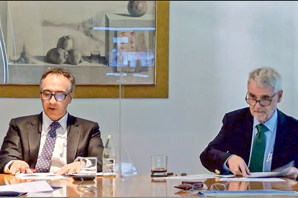 Andrés Lavados, gerente general de Viña Santa Rita, y Baltazar Sánchez, presidente de la compañía.