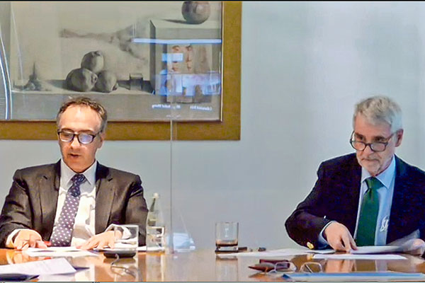 <p>Andrés Lavados, gerente general de Viña Santa Rita, y Baltazar Sánchez, presidente de la compañía.</p>