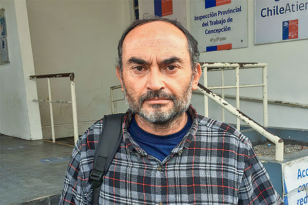 Víctor Sepúlveda, presidente de Fenatrasub y líder de los trabajadores subcontratistas movilizados en Enap.
