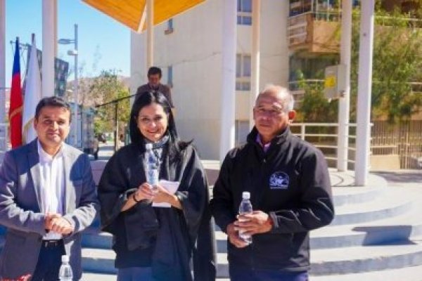 Gerardo Tapia, Giselle Brancamonte y el alcalde de Diego de Almagro, Mario Araya