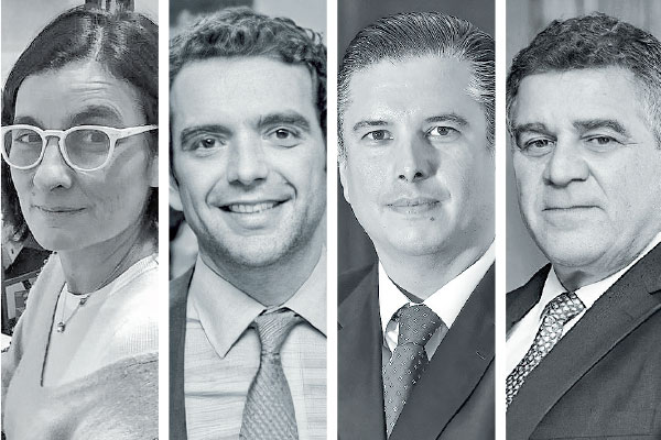<p>Soledad Ovando, nueva gerenta general de créditos. Jonás Preller, exgerente de publicidad. Leopoldo Quintano, exgerente división marketing y clientes. Andrés Heusser, exgerente general de créditos.</p>