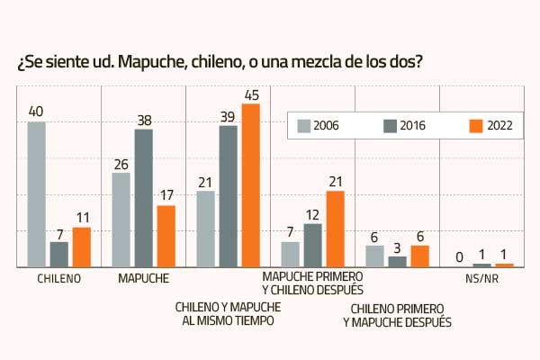 <p>Encuesta CEP: más población se siente chilena y mapuche y pierde fuerza el estado plurinacional</p>
