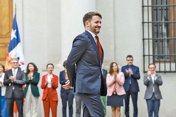 Diego Pardow, nuevo ministro de Energía, ayer en La Moneda. Foto: Julio Castro