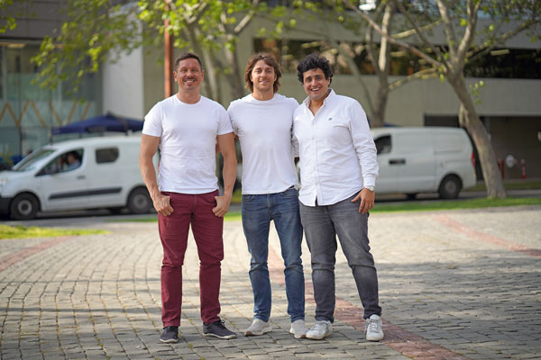 Gert Findel, Juan Pablo Reyes y Carlos Contreras.