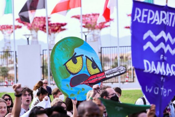 Protestas de ambientalistas en la COP27.