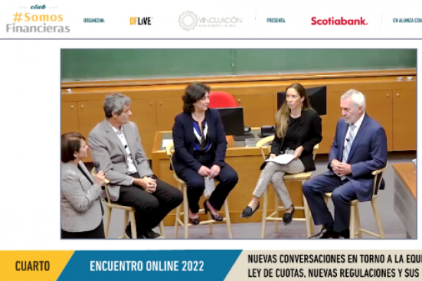 <p>DF Live 4to encuentro Club #SomosFinancieras | Nuevas Conversaciones en torno a la equidad género: ley de cuotas, nuevas regulaciones y sus desafíos</p>