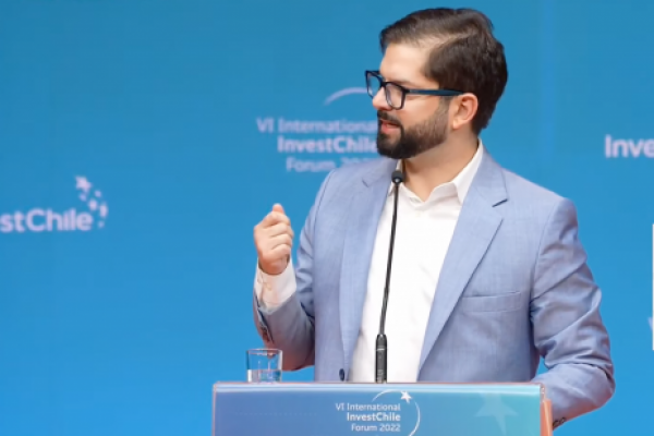 <p>Ahora en DF | Presidente Boricen en foro de inversiones: "En Chile se puede invertir con tranquilidad, porque en nuestro país las reglas son claras "</p>