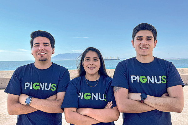 Felipe Sanhueza, Kattina Orellana, Ricardo Pizarro, equipo fundador de Pignus.