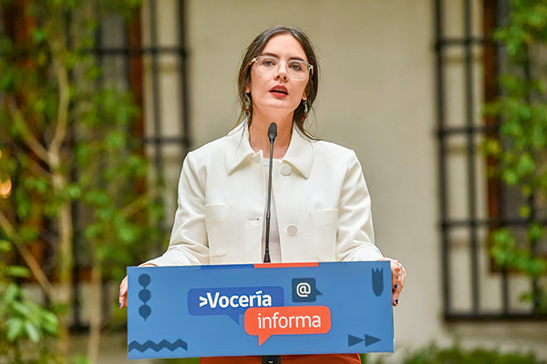 Camila Vallejo, ministra vocera de gobierno.