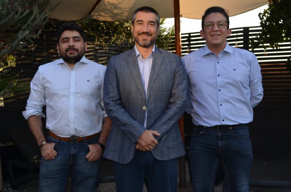 David Cuello, Juan Jorge Herrera y Rafael Fuentes, cofundadores de Rocketbot.