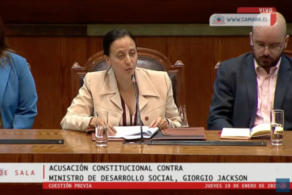 <p>Ahora en DF | Cámara Baja rechaza acusación constitucional contra el ministro Giorgio Jackson</p>