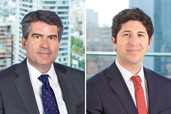 Felipe Hoetz, nuevo socio de Seguros en Clyde & Co Chile. Franco Acchiardo, socio administrador Clyde & Co Chile