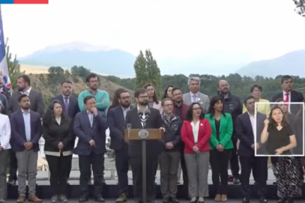 <p>Ahora en DF | Presidente Boric tras filtración de audio de Cancillería: "La ministra Urrejola cuenta con toda mi confianza. Acá no hay que adelantar cambios"</p>