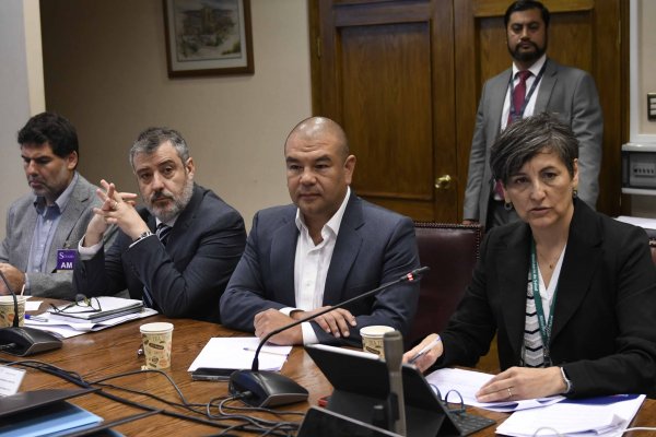 La ministra Ximena Aguilera y el superintendente Víctor Torres, encabezaron ayer la presentación de la ley corta en el Senado. Foto: Agencia UNO