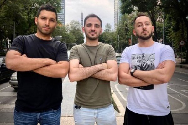 Matías Dib, Adriel Araujo y Alejandro Parodi, cofundadores de Hackmetrix