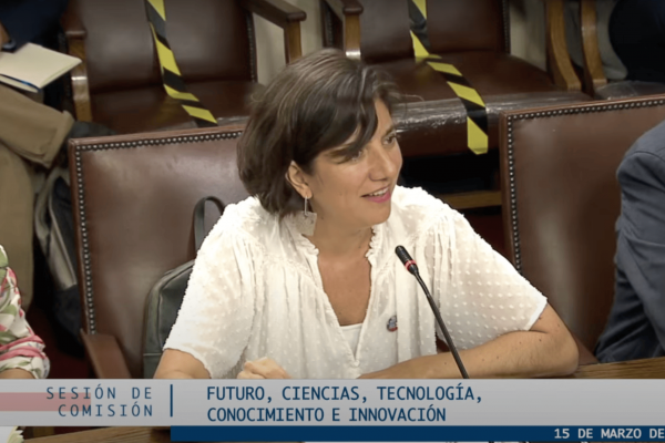 <p>Aisén Etcheverry, nueva ministra de Ciencia, Tecnología, Conocimiento en Innovación, durante su presentación en el Congreso.</p>