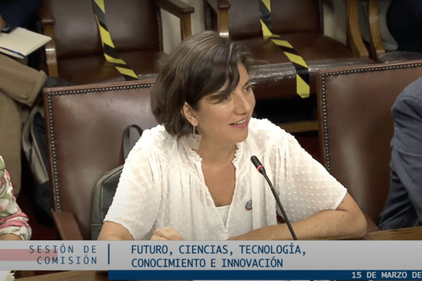 Aisén Etcheverry, nueva ministra de Ciencia, Tecnología, Conocimiento en Innovación, durante su presentación en el Congreso.