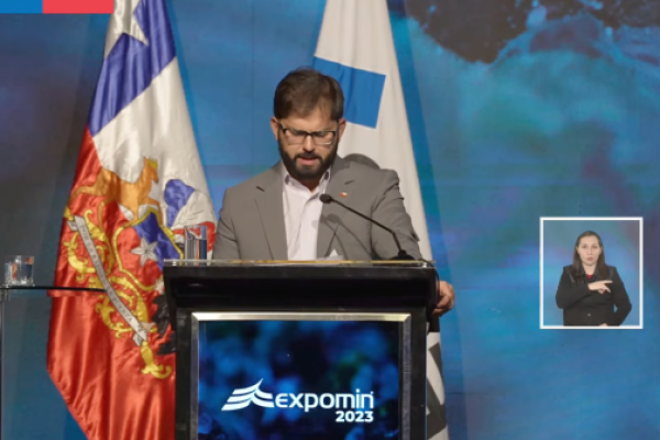 Presidente de la República, Gabriel Boric inaugura la XVII versión de Expomin