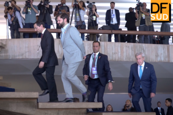 <p>Ahora en DF SUD | Así fue la llegada de los mandatarios a la Cumbre de Presidentes de Sudamérica en el Palacio de Itamaraty</p>