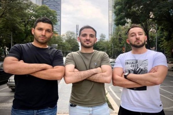 Matías Dib, Adriel Araujo y Alejandro Parodi, cofundadores de Hackemetrix.