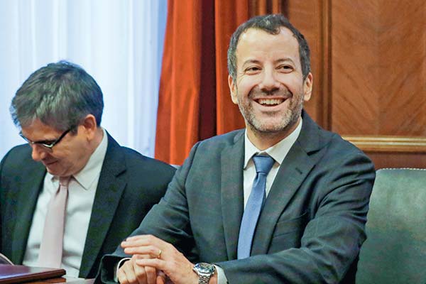 Pablo García fue parte de la delegación presente en el almuerzo en el Council. Foto: Agencia Uno