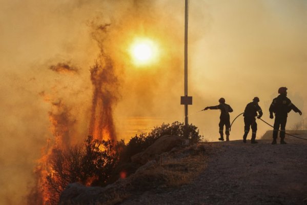 Incendios forestales en Grecia.