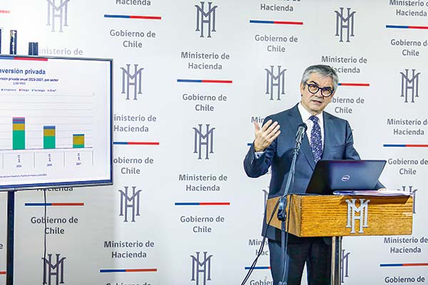 Marcel entregó detalles de los pilares del pacto fiscal este miércoles en el Ministerio de Hacienda. Foto: Ministerio de Hacienda