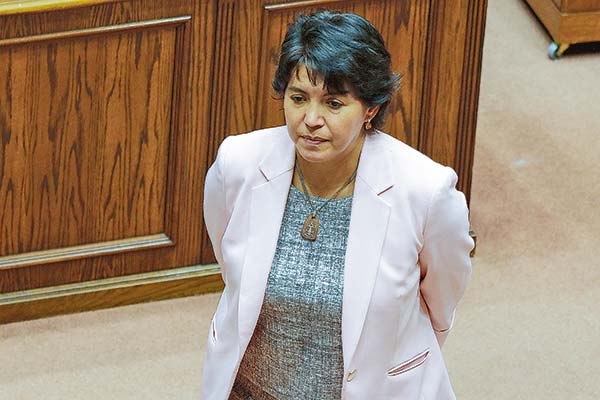 Yasna Provoste, jefa del comité de senadores de la DC. Foto: Agencia Uno