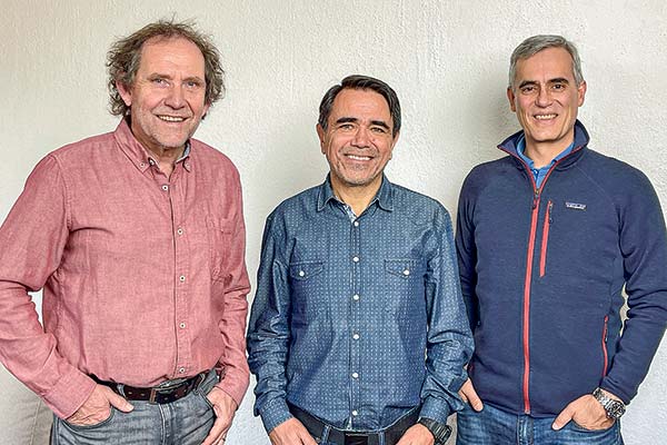 Markus Schreyer, Juan Carlos Muñoz-Boudeguer y Antonio Gil Nievas, de The Ganesha Lab.
