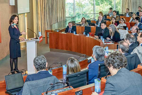 La presidenta de Santander España, Ana Botín, en el XX encuentro Santander América Latina.