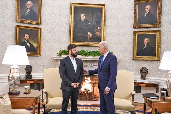 Boric invitó a Biden a  a visitar Chile para que conozca la Antártica. Foto: Presidencia