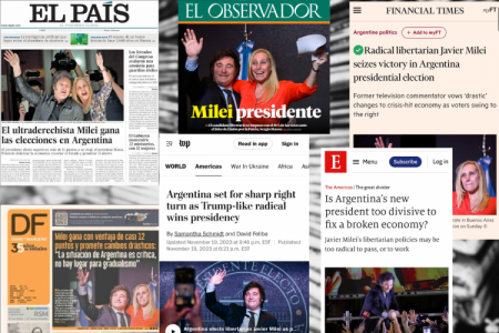<p>El triunfo de Milei en los medios internacionales</p>