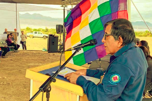 <p>Wladimir Reyes, presidente del Consejo de Pueblos Atacameños.</p>