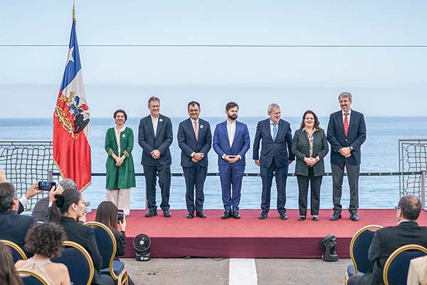 La presentación del proyecto Cable Humboldt se llevó a cabo en Valparaíso, región en la que se instaló el primer cable en 2019. Foto: Presidencia