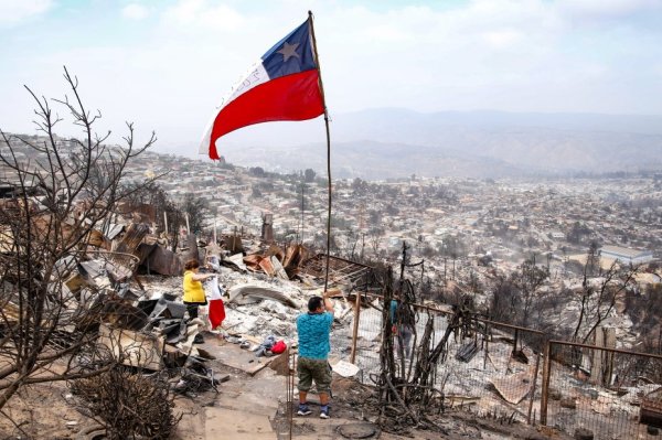 Devastación por los incendios forestales.