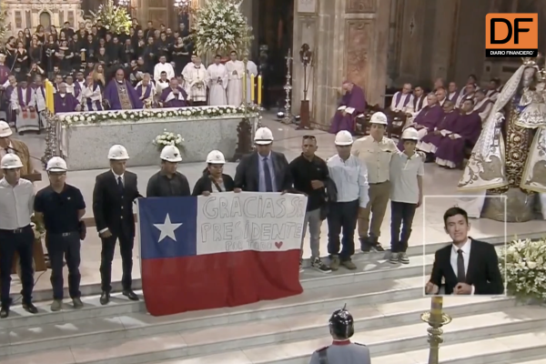 <p>Ahora en DF | El discurso de parte de los 33 mineros en funeral de Sebastián Piñera</p>