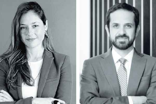 Catalina Amenábar, counsel de DLA Piper. Pedro Rencoret, socio de Pellegrini & Rencoret.