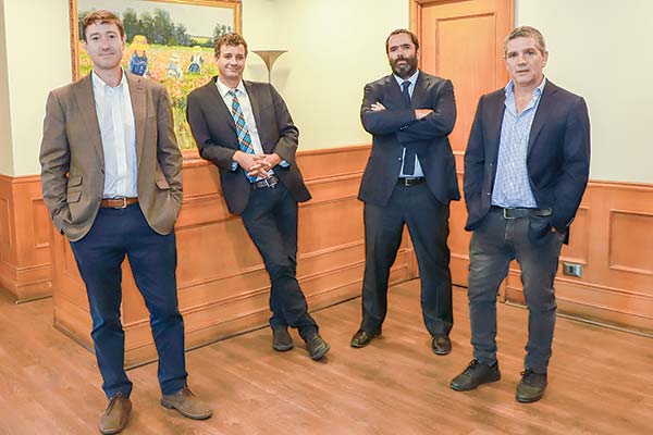 Los socios de la firma: Guillermo Arthur, Juan José Ossa, Pablo y Raúl Lecaros Arthur. Foto: Julio Castro