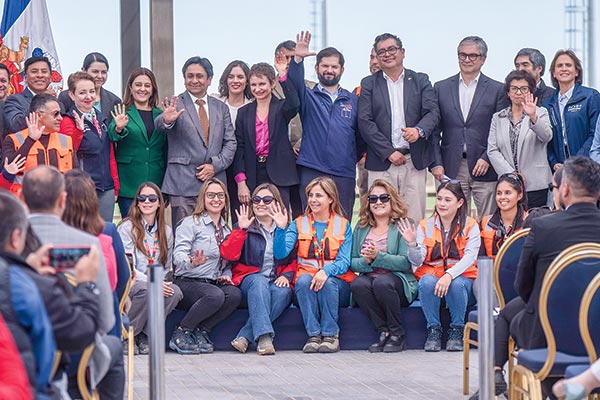 El Presidente Gabriel Boric encabezó la celebración del inicio de pagos a municipios por la ley de royalty minero. Foto: Presidencia