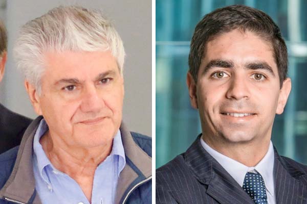 El empresario y dueño de Convento Viejo, Carlos Eugenio Lavín. El nuevo gerente de inversiones inmobiliarias de Convento Viejo, Matías Muñoz.