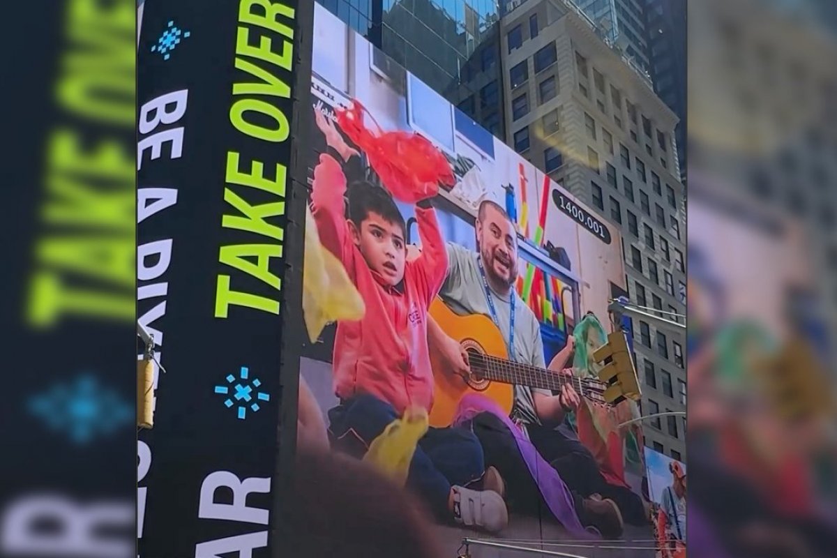 <p>El profesor chileno que llegó a Times Square en Nueva York</p>